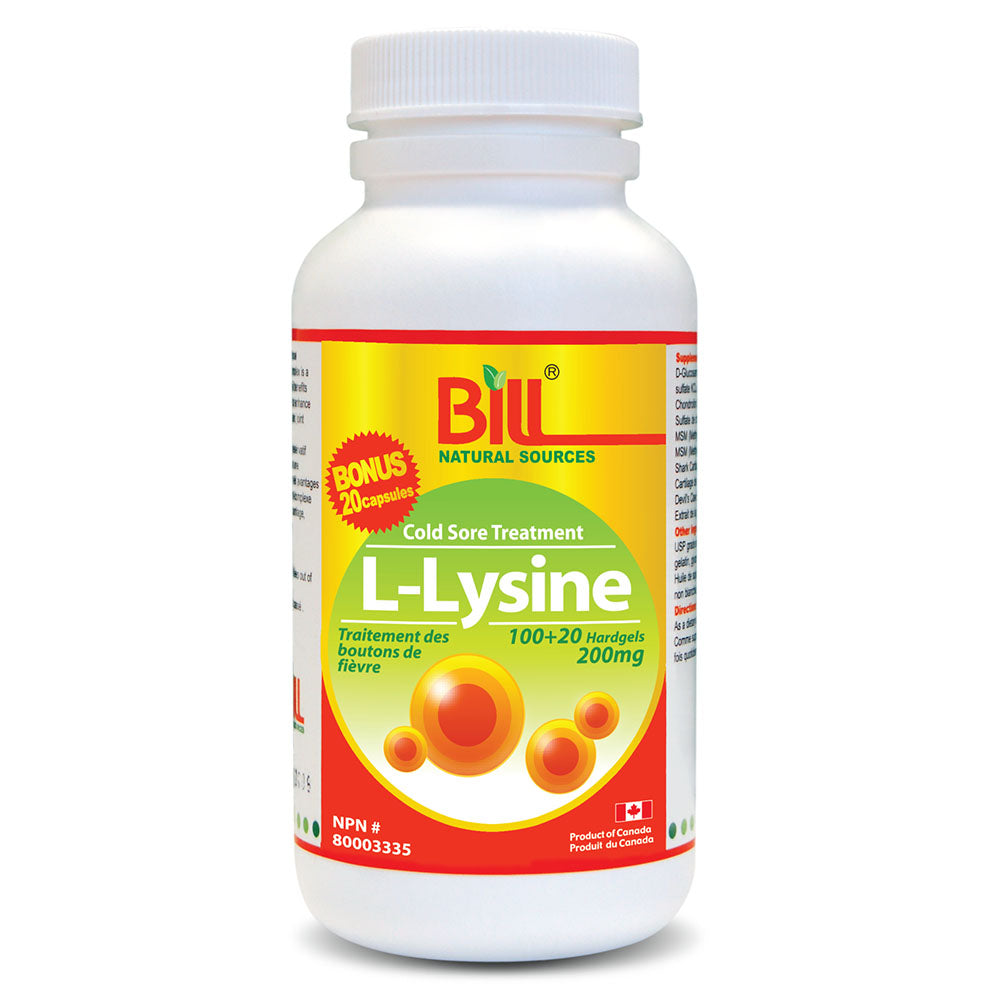 BILL Natural Sources® LLysine 200mg 120 Capsules Shing Hing Food