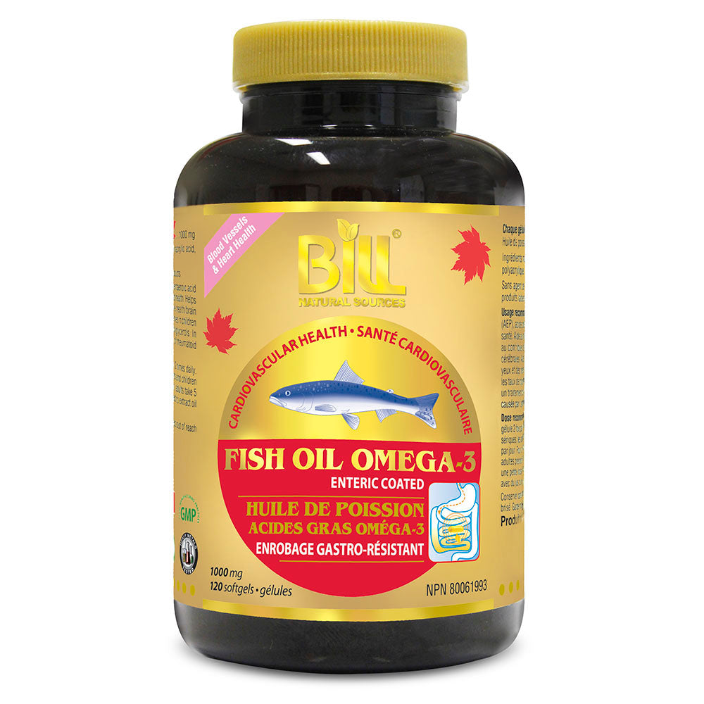 Fish Moiler BILL Natural Sources® Enteric Coated Fish Oil 1000mg Softgels – Shing ...