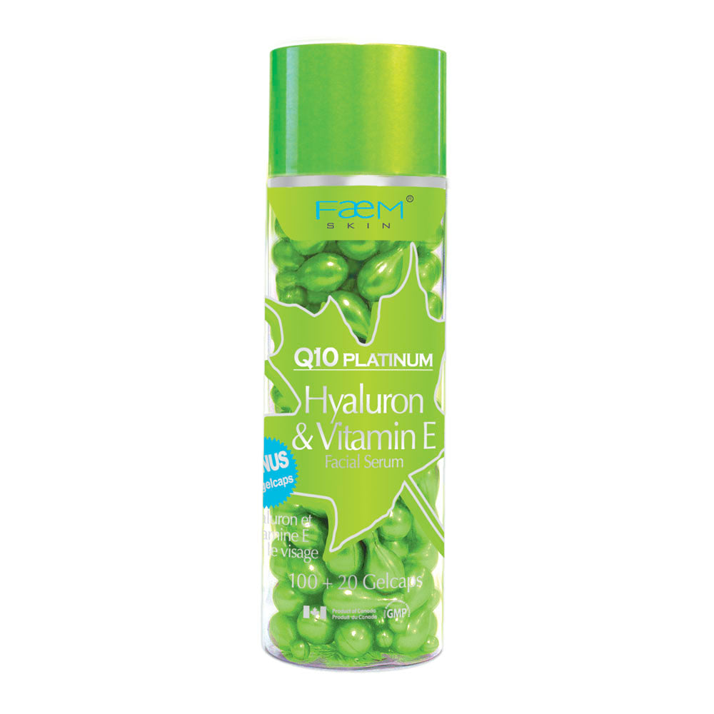 Faem Amazon Faem Skin®Q10 Platinum Hyaluron & Vitamin E 120 Gelcaps – Shing Hing Food